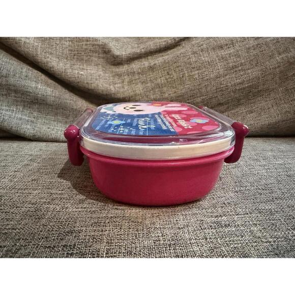 Bento Lock Lunch Box Cute Rabbit Removable Sections Pink Japan - Picture 6 of 9